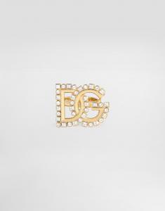 Кольцо с логотипом dg, украшенным стразами Dolce & Gabbana, золото