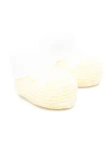 Вязаные пинетки Little Bear, белый