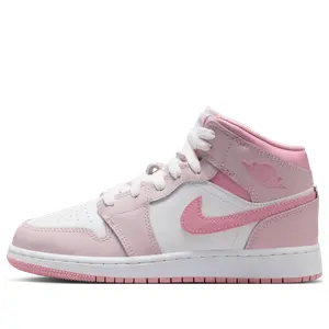 Кроссовки (GS) Air Jordan 1 Mid 'Pearl Pink White'