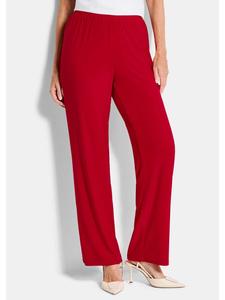 GOLDNER Укороченный размер: Узкие брюки. Удобные узкие брюки с поясом, надеваемые через голову, красного цвета