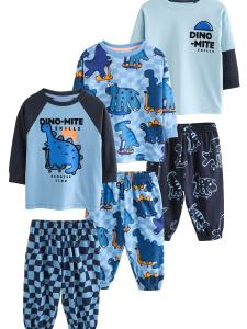 Пижама Next Oversized, темно-синий/светло-синий