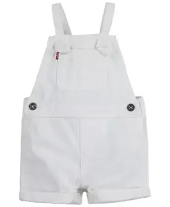 Детские комбинезоны с завязками Baby Girl's Knot Strap Shortalls Levi's, белый