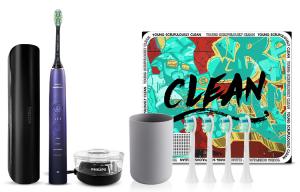 PHILIPS Электрическая зубная щетка Soundwave для взрослых автоматическая мужская и женская ярко-белая умная Diamond Brush HX9911