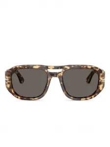 Солнцезащитные очки в геометричной оправе Persol, коричневый