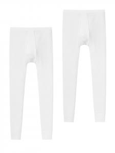 Schiesser Длинное нижнее белье, оригинальная двойная ребристая отделка белого цвета