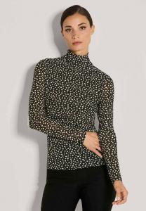 Блуза MADELEINE MIT PUNKTE-DESIGN, Black Wool White/Black