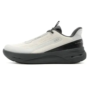 QIAODAN Дышащие и легкие низкие повседневные кроссовки для бега, мужские, серо-бежевые