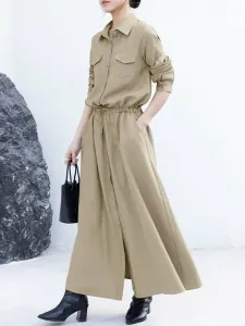 Длинное платье-рубашка Doux Belle, цвет Beige