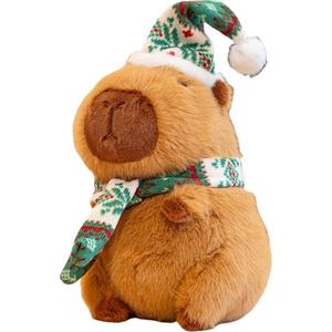 Рождественская коллекция, плюшевая игрушка капибара 25 см Love of wormwood