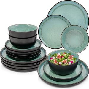 Набор посуды FIJI из 36 предметов из керамики, рассчитанный на 12 персон Sänger, зеленый