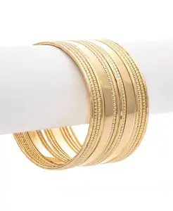 Комплект полированных браслетов Rivka Friedman, gold