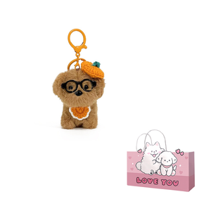 Belle Glass Little Puppy Dolls Plush Pendant, Christmas Box высотой 12 см X3COMMUNE, beret sunglasses dog коричневый желтый hat