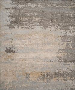 Ковер SAFAVIEH, 244 x 305 см, - коллекция Tiffany - большой - бежевый и светло-голубой, ручная вязка из шерсти и вискозы, идеально для гостиной, спальни, офиса, столовой (TFN622D)