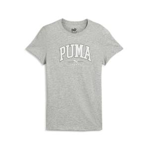 Футболка PUMA SQUAD для девочек, цвет PUMA светло-серый, меланжевый