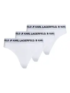Трусы-стринги с логотипом KARL LAGERFELD, белый