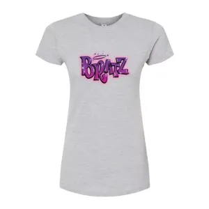 Футболка с аэрографией логотипа Bratz для подростков Licensed Character, серый