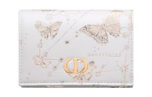 DIOR Кошелек из кожи кару белый женский extra small