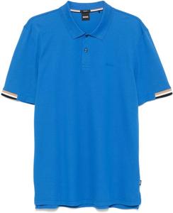 Мужское поло Hugo Boss Parlay 147 с коротким рукавом, ярко-синее
