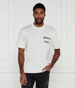 Футболка Hugo Drallie с принтом на спине, экрю