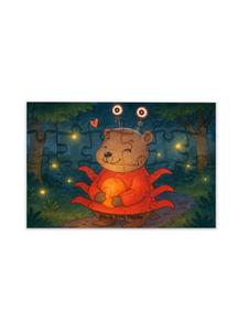 Mr. & Mrs. Panda Дизайн в стиле головоломки «Астрология Рака» без слов, выполненный в белом цвете