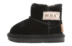 Теплые противоскользящие высокие кроссовки для малышей MAIBUXIONG, черный