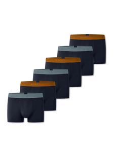 Schiesser Длинные шорты / брюки из хлопка 95/5 темно-синего цвета