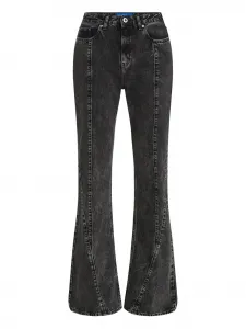 Джинсы с высокой талией и расклешёнными штанинами Karl Lagerfeld Jeans, серый