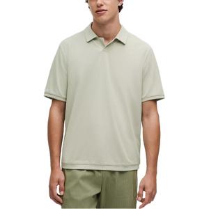 Текстурированная сетчатая короткая поло для мужчин Lululemon, зеленый