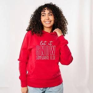 Толстовка с капюшоном Let it snow somewhere block Simply Sage Market, Red