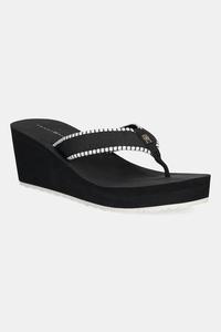 Пляжные сандалии WEDGE BEACH SANDAL шлепанцы Tommy Hilfiger, черный