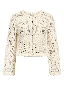 Вязаный кардиган OBJECT Lizza, Wool White