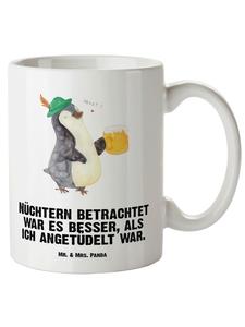 Пивная кружка XL Penguin с надписью на белом фоне Mr. & Mrs. Panda