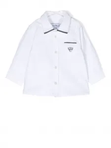 Рубашка с вышитым логотипом Tartine Et Chocolat, белый