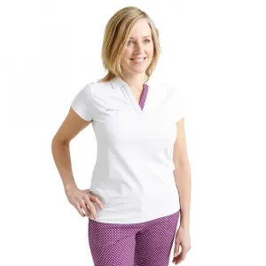 Поло с коротким рукавом Abacus Golf Merion Woman, белый