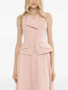 Жилет на пуговицах NISSA, розовый