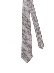 Галстук с геометрическим узором GIORGIO ARMANI, нейтральный