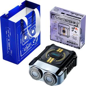 T Flash S3 Rotary Tongshi электробритва для мужчин, портальная бритва в коробке S3 T-FLASH, черный