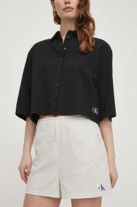 Хлопковые шорты Calvin Klein Jeans, серый