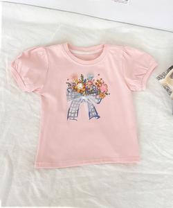 Футболка с цветочным принтом Aimoha Kids, цвет Pink