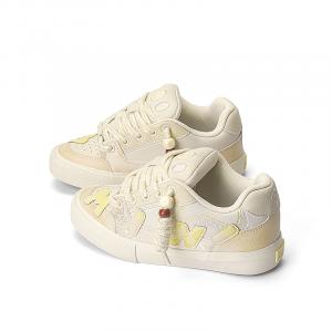 Низкие кеды для скейтбординга унисекс жемчужно-бежевые MINISO