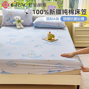 Jie Liya Простыня на резинке 90х200 см, 100% хлопок, класс А, цвет Yunfan Xiaoxiong