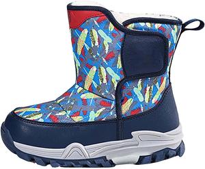 Детские зимние ботинки на толстой подошве с искусственным мехом, утепленные, водонепроницаемые, легкие, удобные, с мягкой подкладкой Generic, Blue