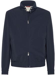 Brunello Cucinelli непромокаемый бомбер, синий