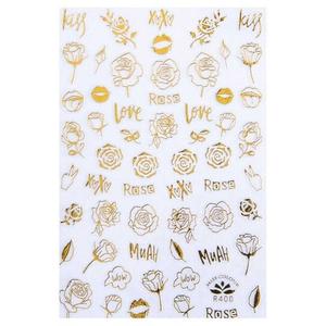 Наклейки для ногтей, Тонкие, Самоклеящиеся, День святого Валентина золото №400 р. MollyLac, Molly Lac
