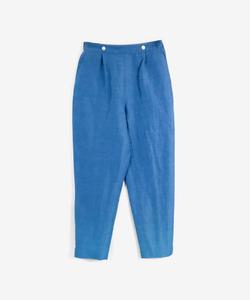 Зауженные брюки из смесовой льняной ткани