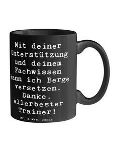 Кружка "Лучший тренер" с надписью "Черный" Mr. & Mrs. Panda