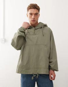Анорак с капюшоном Reclaimed Vintage зеленого цвета