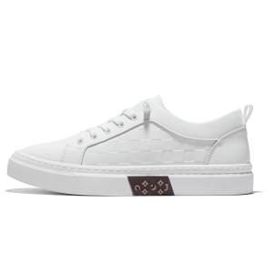 JOSINY Мужские скейтерские кеды низкие экрю-белые с тиснением, цвет White (Embossed)