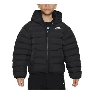 Куртка спортивная легкая синтетическая набивка свободная куртка с капюшоном Nike, черный