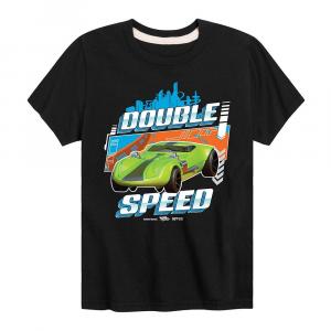 Футболка Hot Wheels с рисунком Double Speed ​​для мальчиков 8–20 лет, черный